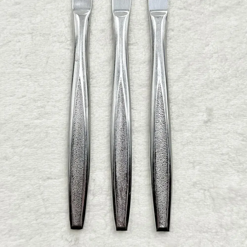 Ekco Eterna Corsair 3pc Dinner Knives MCM Japan Textured Handle 8.5 inch